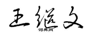 曾庆福王继文草书个性签名怎么写