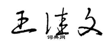 曾庆福王佳文草书个性签名怎么写