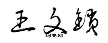 曾庆福王文锁草书个性签名怎么写