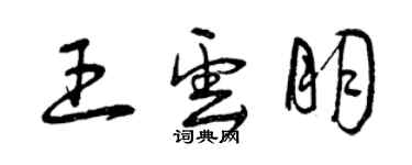 曾庆福王云朋草书个性签名怎么写