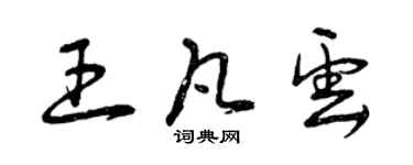 曾庆福王凡云草书个性签名怎么写