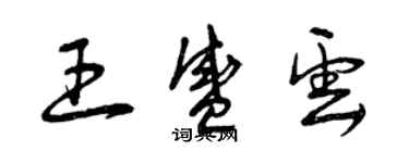 曾庆福王盛云草书个性签名怎么写