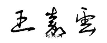 曾庆福王嘉云草书个性签名怎么写