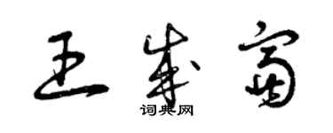 曾庆福王成富草书个性签名怎么写