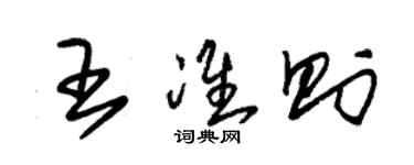 朱锡荣王准则草书个性签名怎么写