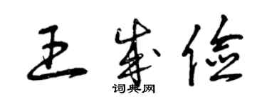 曾庆福王成俭草书个性签名怎么写