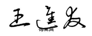 曾庆福王进友草书个性签名怎么写