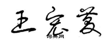 曾庆福王宏庆草书个性签名怎么写