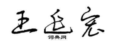 曾庆福王延宏草书个性签名怎么写