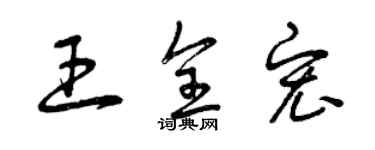 曾庆福王全宏草书个性签名怎么写