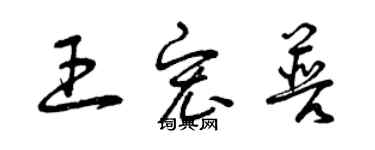曾庆福王宏普草书个性签名怎么写