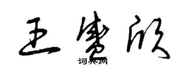 曾庆福王盛欣草书个性签名怎么写