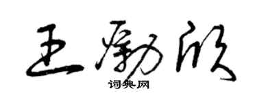 曾庆福王励欣草书个性签名怎么写