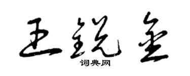 曾庆福王锐金草书个性签名怎么写