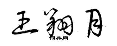 曾庆福王翔月草书个性签名怎么写