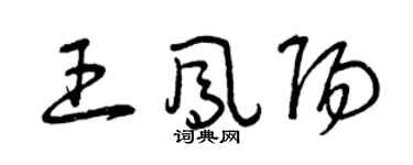 曾庆福王凤阳草书个性签名怎么写