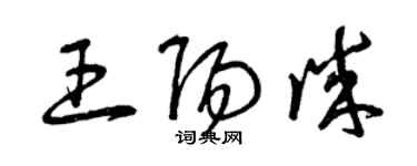 曾庆福王阳诚草书个性签名怎么写