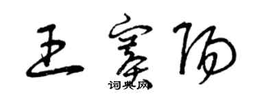 曾庆福王赛阳草书个性签名怎么写
