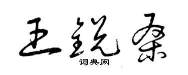 曾庆福王锐桑草书个性签名怎么写
