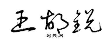 曾庆福王胡锐草书个性签名怎么写