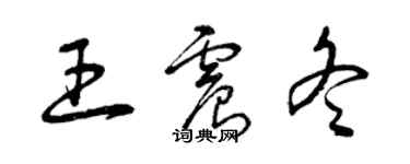 曾庆福王震冬草书个性签名怎么写