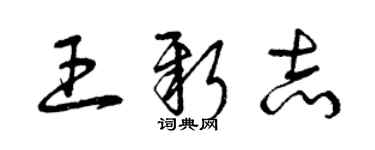曾庆福王新志草书个性签名怎么写