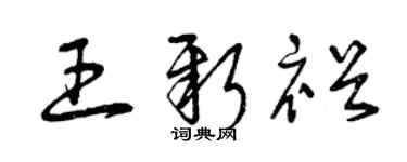 曾庆福王新裕草书个性签名怎么写