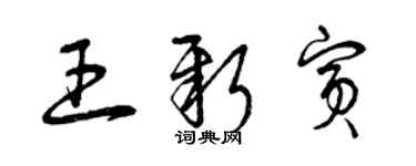 曾庆福王新宾草书个性签名怎么写