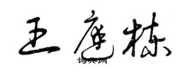 曾庆福王庭栋草书个性签名怎么写