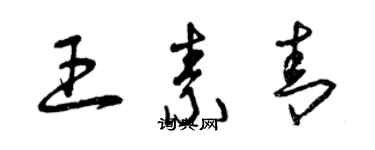 曾庆福王素青草书个性签名怎么写