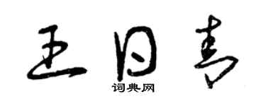 曾庆福王日青草书个性签名怎么写