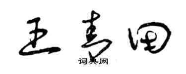 曾庆福王青田草书个性签名怎么写