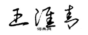 曾庆福王淮青草书个性签名怎么写