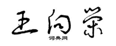 曾庆福王向荣草书个性签名怎么写