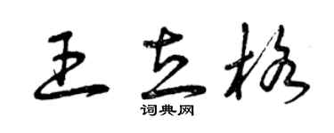 曾庆福王立格草书个性签名怎么写