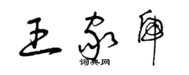 曾庆福王家虎草书个性签名怎么写