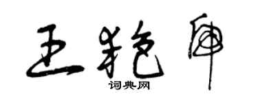 曾庆福王艳虎草书个性签名怎么写
