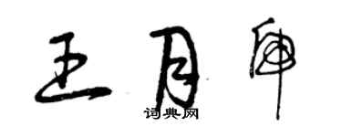 曾庆福王月虎草书个性签名怎么写