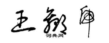 曾庆福王赢虎草书个性签名怎么写
