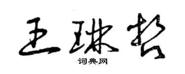 曾庆福王琳哲草书个性签名怎么写