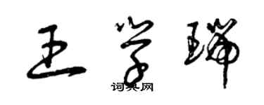 曾庆福王学瑞草书个性签名怎么写