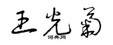 曾庆福王光菊草书个性签名怎么写