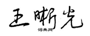 曾庆福王晰光草书个性签名怎么写