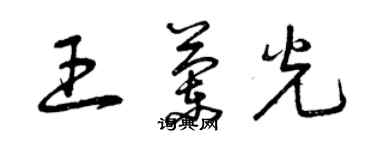 曾庆福王兰光草书个性签名怎么写