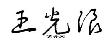 曾庆福王光浪草书个性签名怎么写