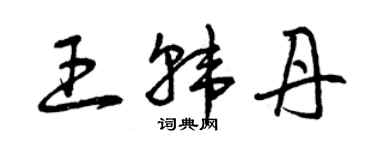 曾庆福王韩丹草书个性签名怎么写