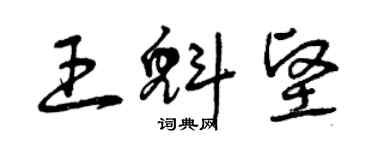 曾庆福王魁坚草书个性签名怎么写