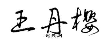 曾庆福王丹樱草书个性签名怎么写