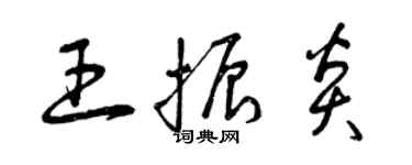 曾庆福王振炎草书个性签名怎么写