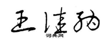 曾庆福王佳纳草书个性签名怎么写